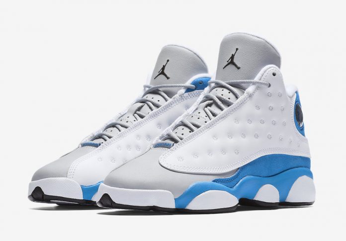 jordan 13 gray and blue